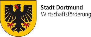 Wappen Stadt Dortmund, Schriftzug Stadt Dortmund Wirtschaftsförderung