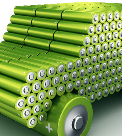 Visualisierung Auto aus Batterien